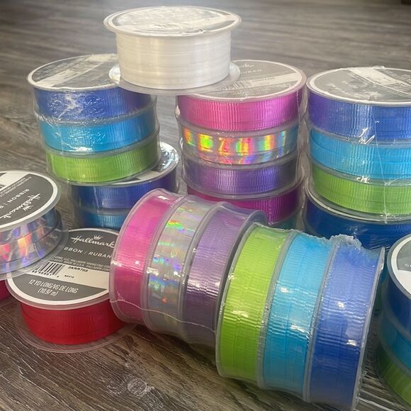 Large Craft lot of New Ribon Rolls (31) perfect for gift wrapping scrapbooking - Picture 2 of 8